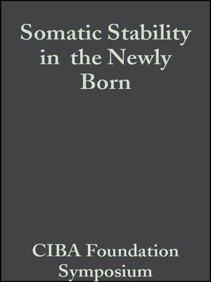 cover image of Somatic Stability in  the Newly Born